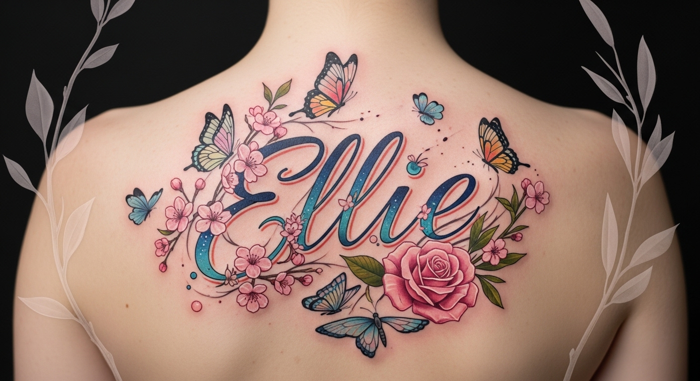 Name tattoo design preview and custom name tattoo examples
